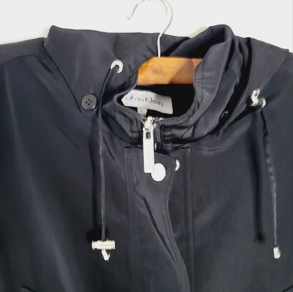 Calvin Klein black and silver hoodie‎ zip up jacket size L - Picture 3 of 10